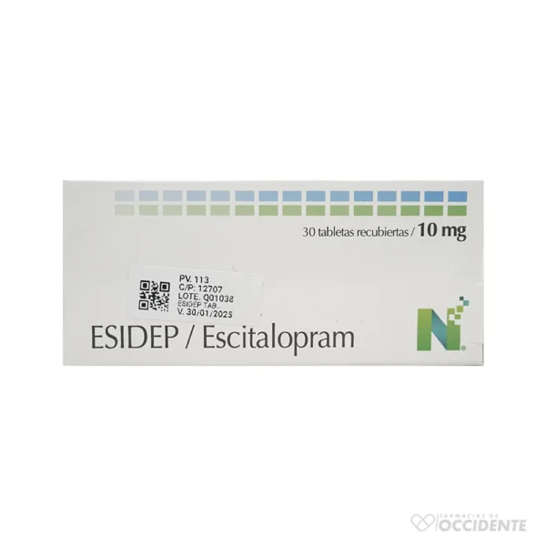 ESIDEP TABLETAS 10MG X 30 (ESCITALOPRAN)