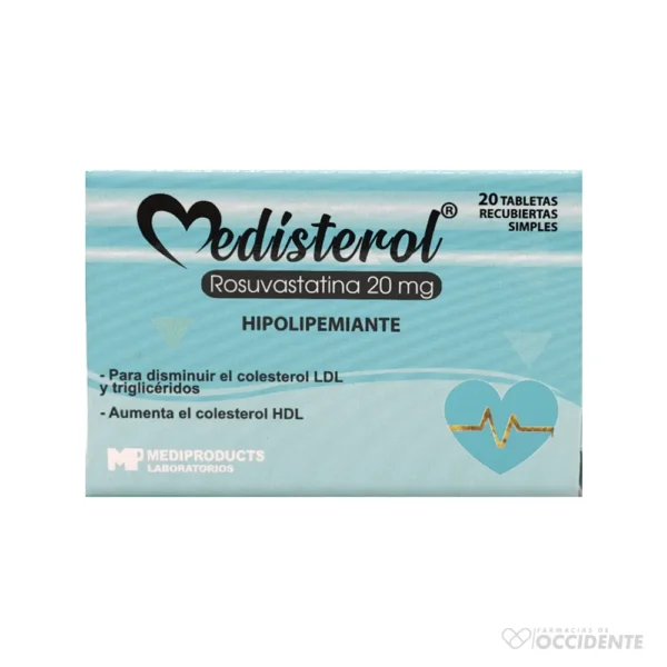 MEDISTEROL TABLETAS 20MG X 20