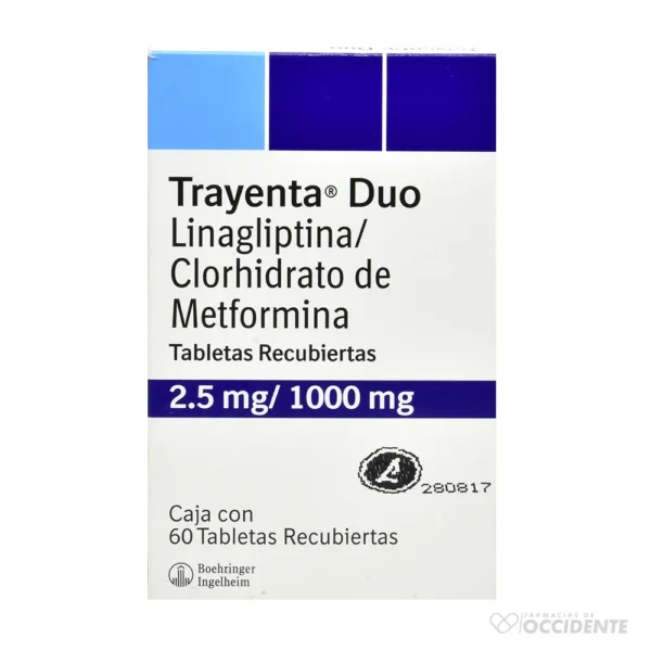 TRAYENTA DUO TABLETAS 2.5MG/1000MG X 60