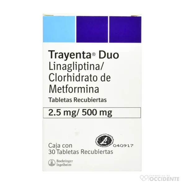 TRAYENTA DUO TABLETAS 2.5MG/500MG X 30