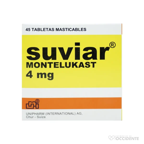 SUVIAR TABLETAS MASTICABLES 4MG X 45