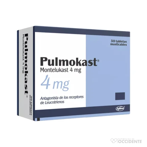 PULMOKAST TABLETAS MASTICABLES 4MG X 30