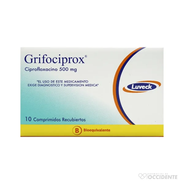 GRIFOCIPROX COMPR 500MG X 10