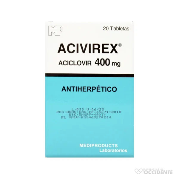 ACIVIREX TABLETAS 400MG X 20