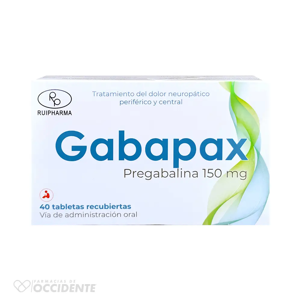 GABAPAX 150MG TABLETAS RECUBIERTAS X 40