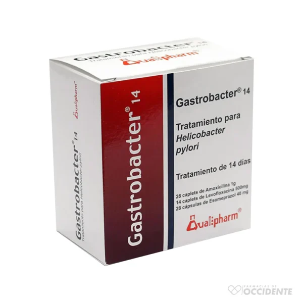 GASTROBACTER TABLETA 1G/40/500MG X 14 dias