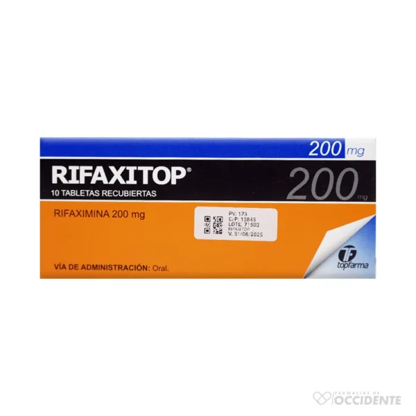 RIFAXITOP 200mg * 10 TABLETAS