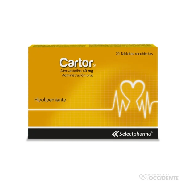 CARTOR 40mg TABLETA RECUBIERTA CAJA*20