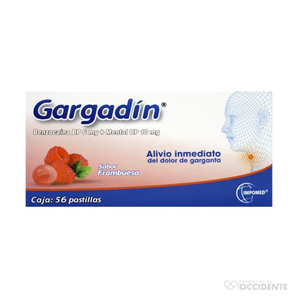 GARGADIN PASTILLAS FRAMBUESA X UNIDAD (CAJA 56)