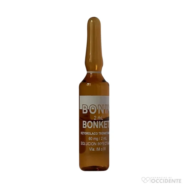 BONKET (KETOROLACO) AMPOLLA 60MG/2ML X 1 SUELTA (CAJA DE 100)