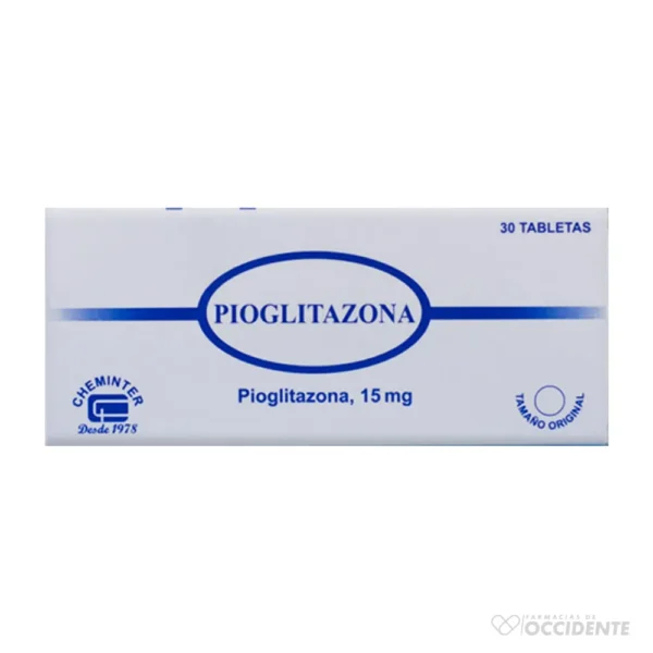 *PIOGLITAZONA 15MG TABLETAS X 30