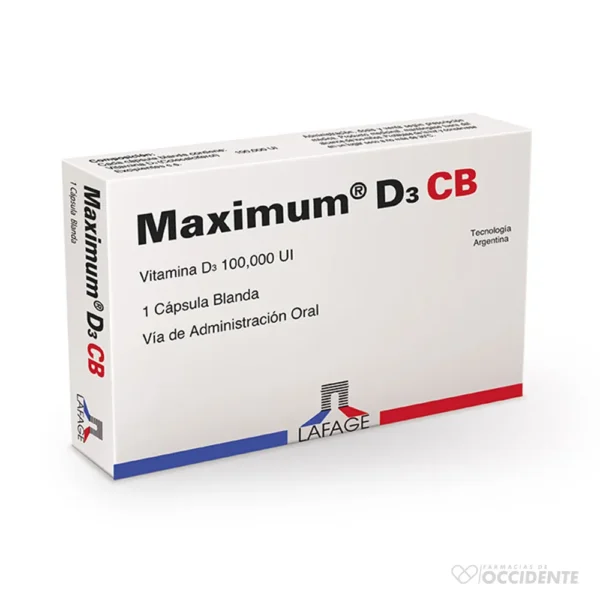 MAXIMUM D3 CAPSULAS BLANDAS 100.000UI X 1