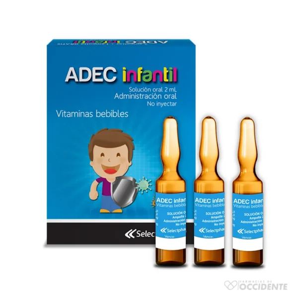 VITAMINAS BEBIBLES ADEC INFANTIL AMPOLLA 1 SUELTA (CAJA DE 25)