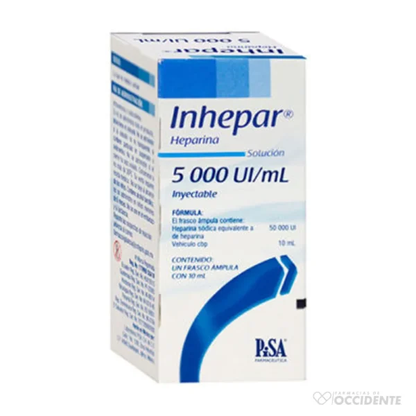 INHEPAR 5000 UI/ML FC X 5ML (HEPARINA SODICA)