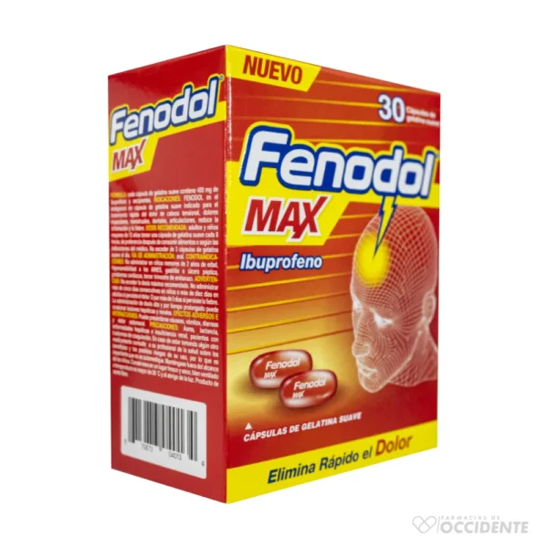 FENODOL MAX 400MG GEL CAPS X 1 (CAJA 30 UNIDADES)