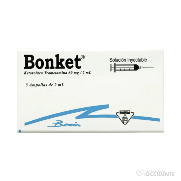 BONKET 60MG X 3 AMPOLLAS