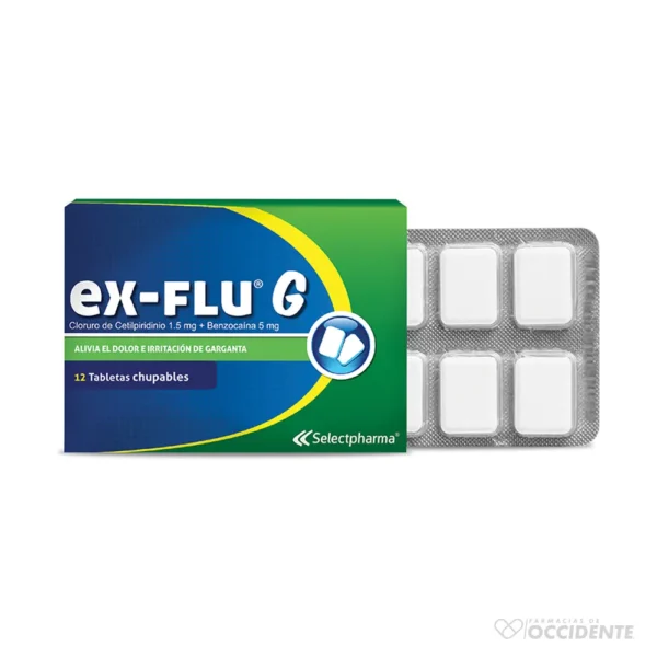 EX-FLU G TABLETA CHUPABLE X 1 (CAJA DE 12 UNIDAD)