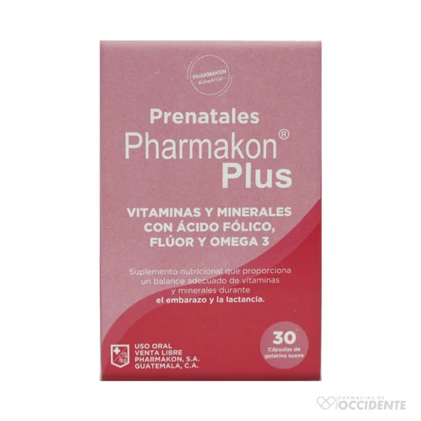 PRENATALES PHARMAKON PLUS X 30 GEL CAPS