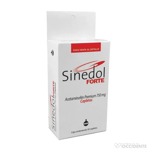 SINEDOL FORTE CAPLETAS 750MG X 1 (CAJA DE 50 UNIDADES)