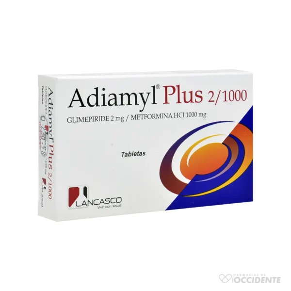 ADIAMYL PLUS TABLETAS 2MG/1000 X 30