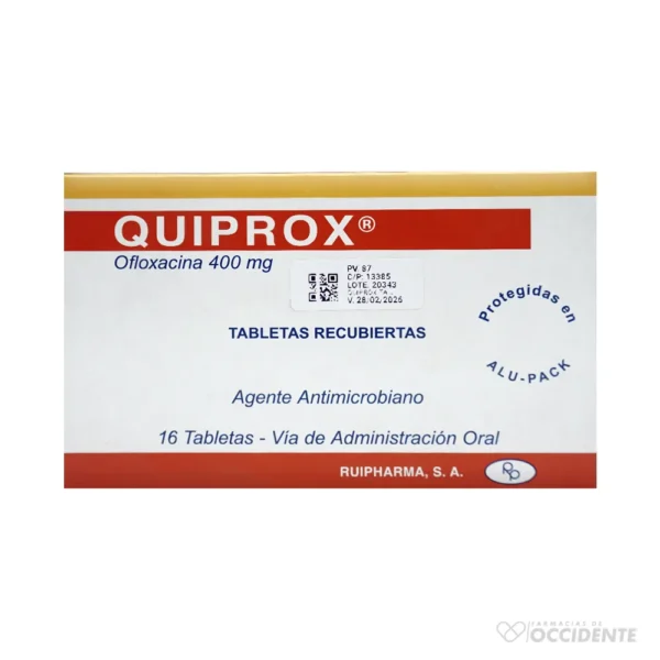 QUIPROX TABLETAS 400MG X 16