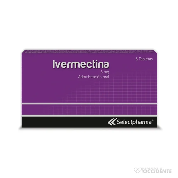 IVERMECTINA 6mg TABLETAS X 1 (CAJA DE 6 UNIDAD). SELECTPHARMA