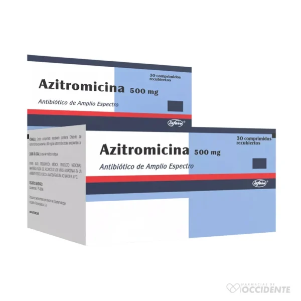 AZITROMICINA 500MG X 1 TAB (CAJA DE 30 UNIDADES). INFASA