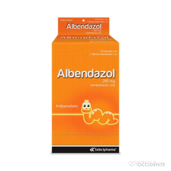 ALBENDAZOL 200mg TABLETA CAJA*2 (CAJA DE 24 BLISTER) (SELECTPHARMA)