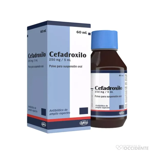 CEFADROXILO 250MG/5ML POLVO PARA SUSPENSION X 60ML. INFASA