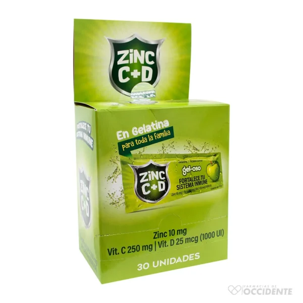 VITAMINA C ZINC D GEL OSO X UNIDAD (CAJA DE 30 UNIDADES)