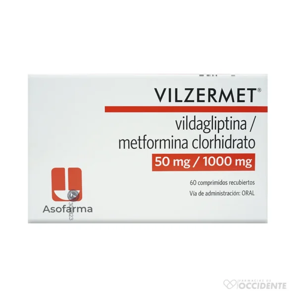 VILZERMET COMPRIMIDOS 50MG/1000MG X 60