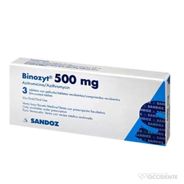 BINOZYT 500MG X 3 TABLETAS