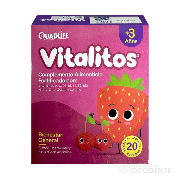 VITALITOS CHERRY BERRY BEBIBLES X 20