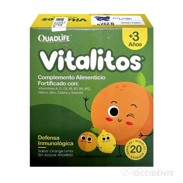 VITALITOS ORANGE LIMA BEBIBLES X 20