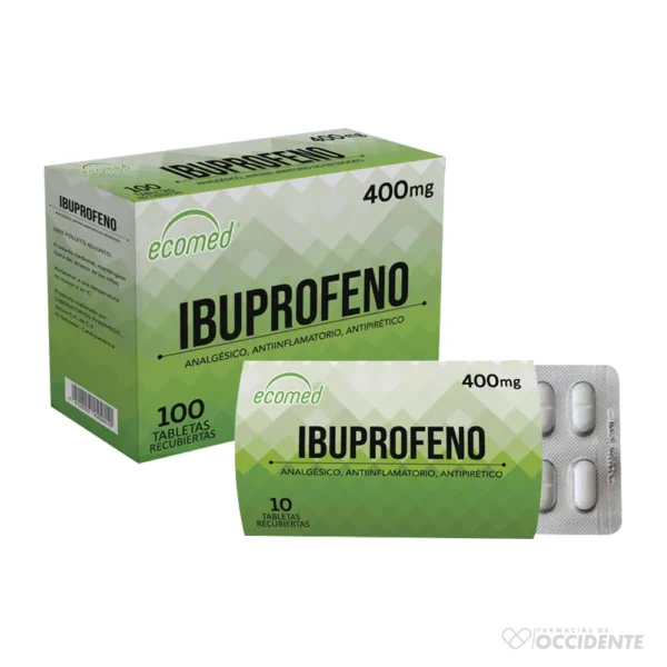 IBUPROFENO ECOMED 400MG TABLETAS X 10 (CAJA 10 BLISTER)