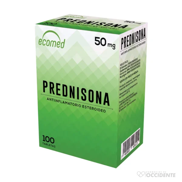 PREDNISONA ECOMED 50MG TABLETAS X 10 (CAJA 10 BLISTER)