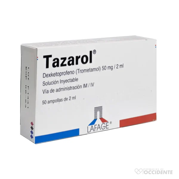 TAZAROL AMPOLLAS INY 50MG/2ML x 1 (CAJA 5O UNIDADES)