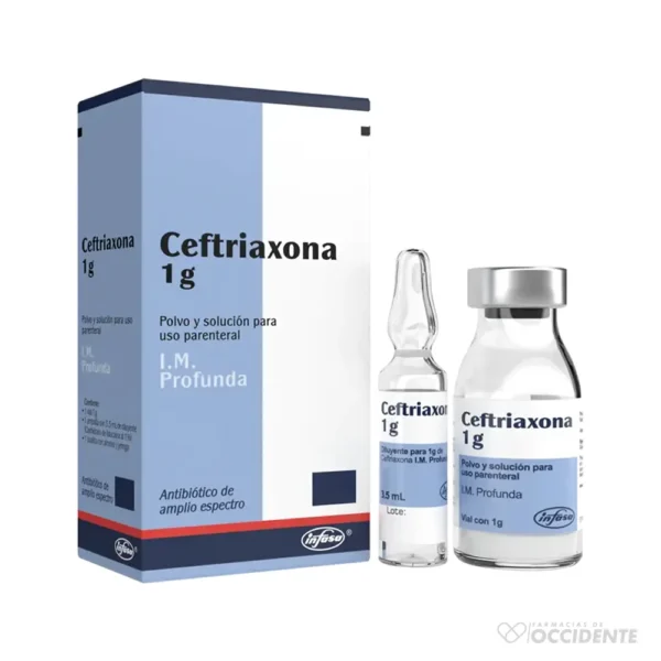 CEFTRIAXONA 1G LIDOCAINA IM KIT. INFASA