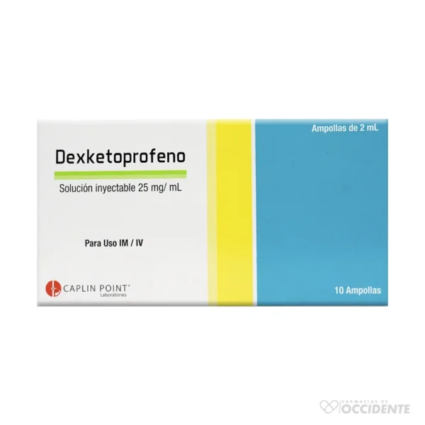 DEXKETOPROFENO INY 25MG/2ML X 1. (CAJA DE 10) CAPLIN POINT