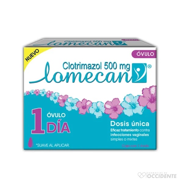 LOMECAN V 1 OVULO 500MG