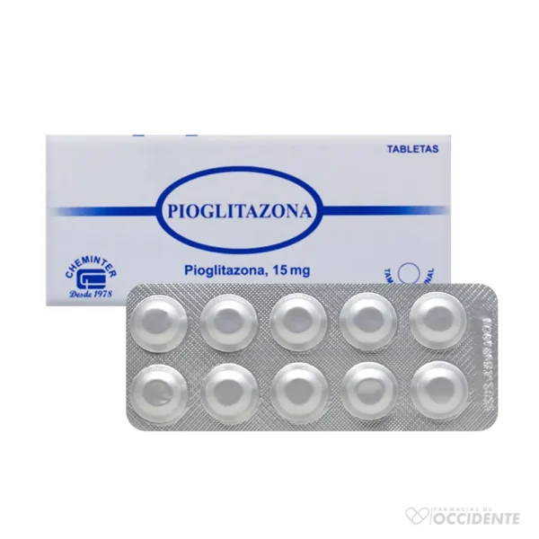 PIOGLITAZONA 15MG TABLETAS X 10 (BLISTER)