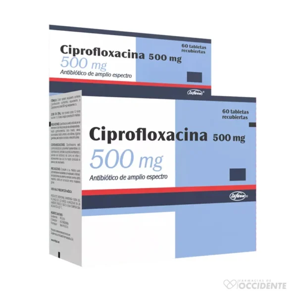 CIPROFLOXACINA 500MG X 1 TAB (CAJA DE 60 UNIDADES). INFASA