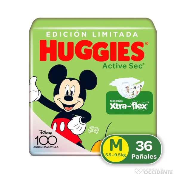 HUGGIES ACTIVE SEC JBO M X 36