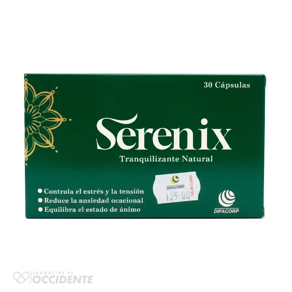 SERENIX (TRANQUILIZANTE NATURAL) CAPSULAS X 30