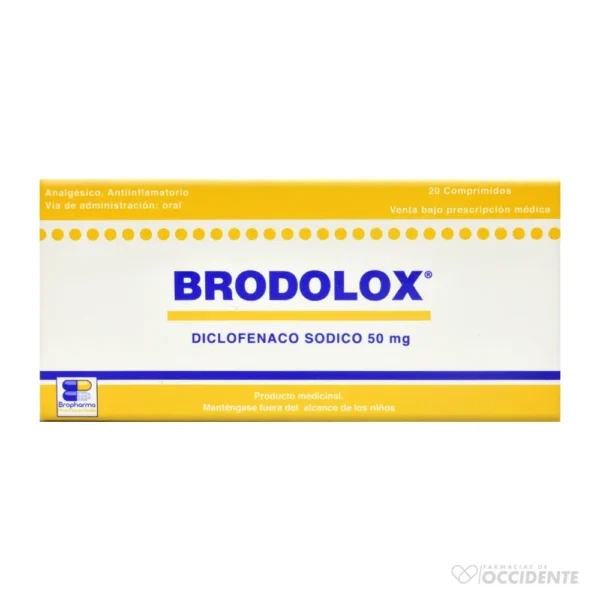 BRODOLOX COMPRIMIDOS 50MG x 1 BLISTER (CAJA 2 BLISTER)