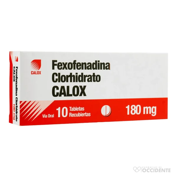 FEXOFENADINA CALOX CHORHID TAB 180MG x 10