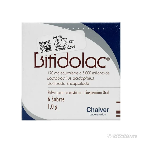 BIFIDOLAC SOBRES 170MG x 6