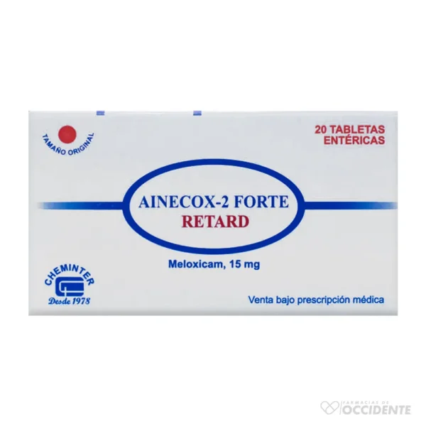 AINECOX 2 FORTE RETARD TABLETA 15 MG X 20