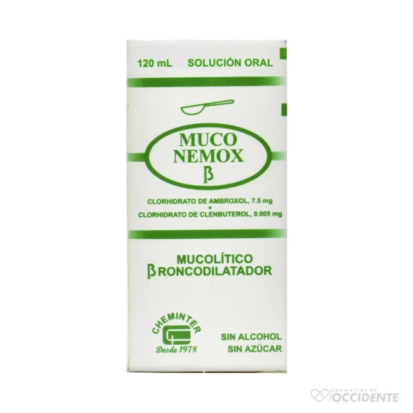 MUCO NEMOX B JARABE 120 ML.