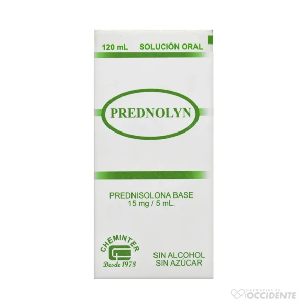 PREDNOLYN SOLUCION 15MG/5ML X 120 ML